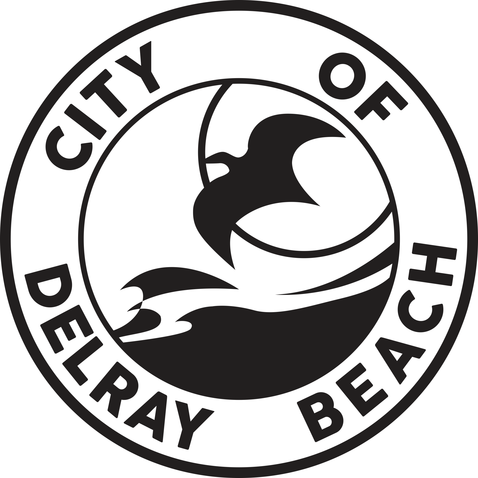 City of Delray Beach logo CMYK Primary Black