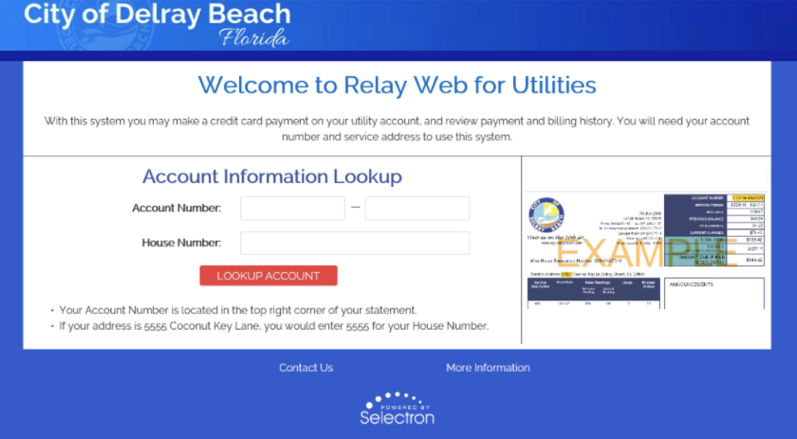 Utility Billing Homepage