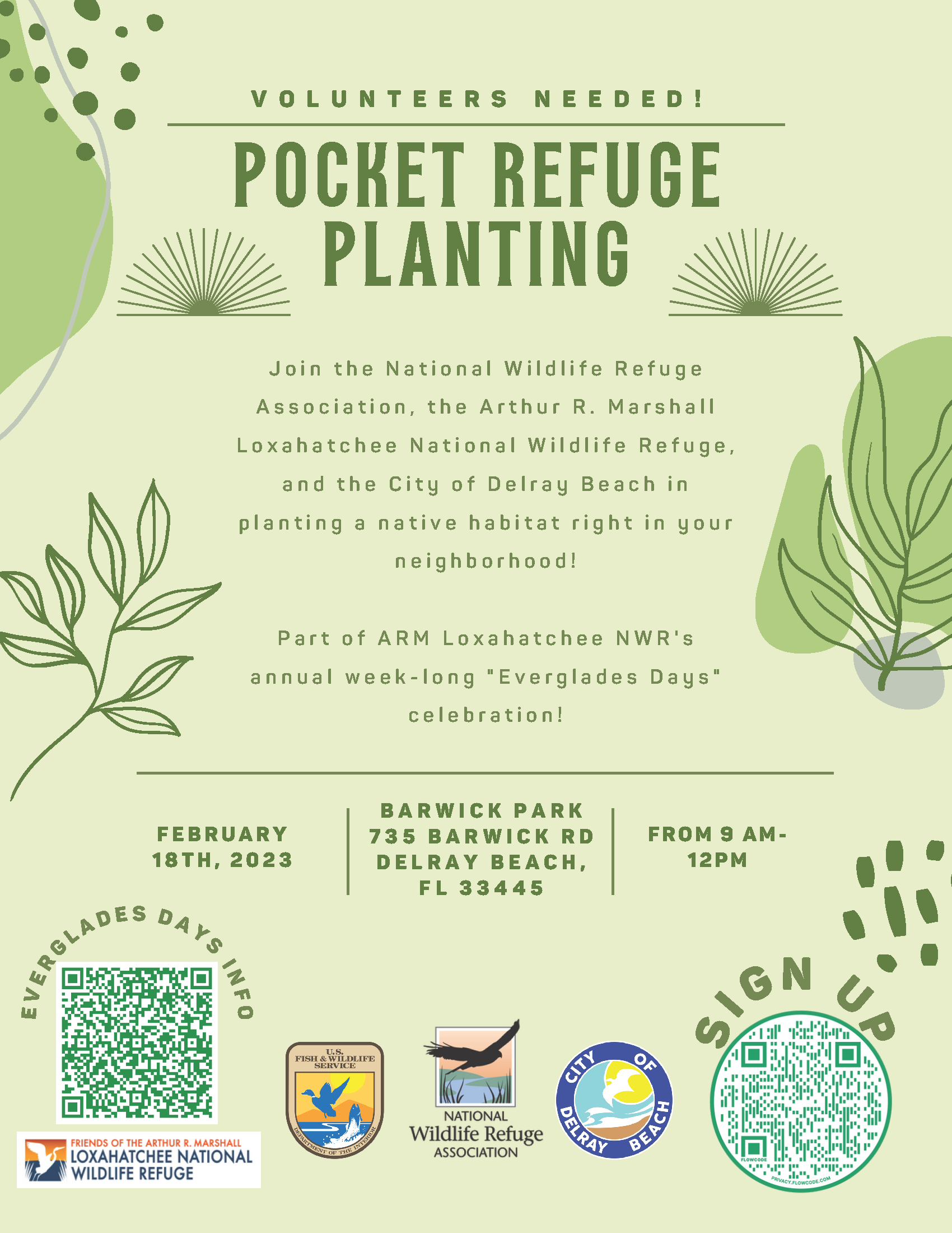 Barwick Park Pocket Refuge Planting 2023