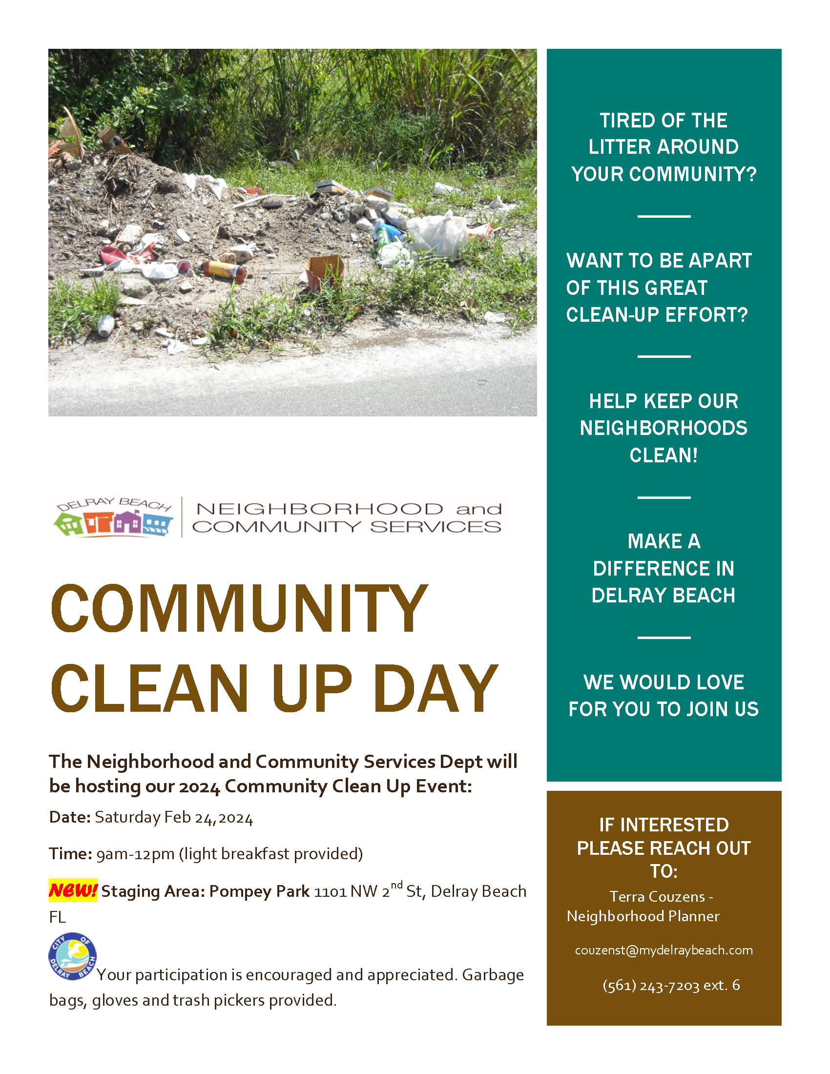 Updated Community Cleanup FLyer Feb 2024