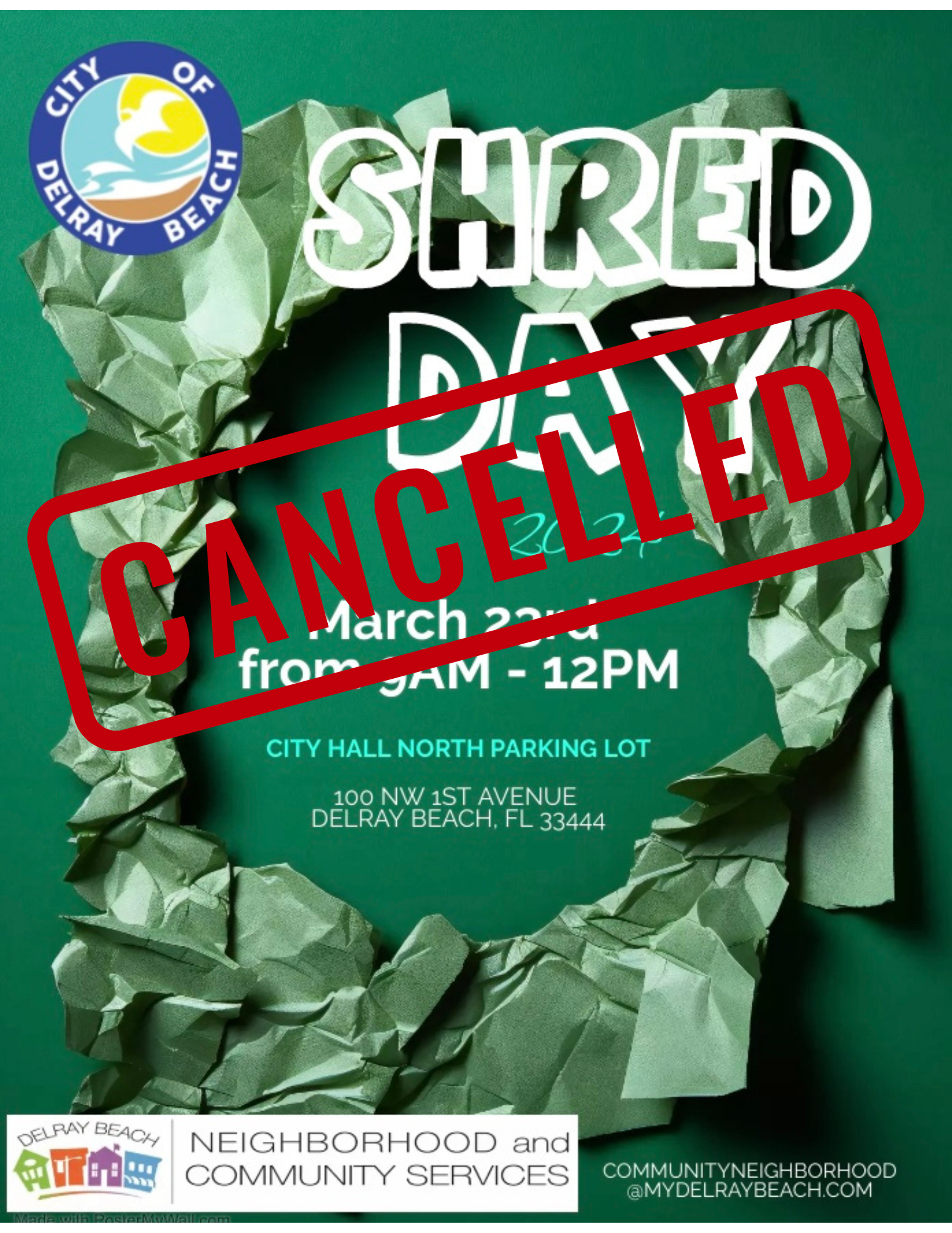 Cancelled Shred Day 2024