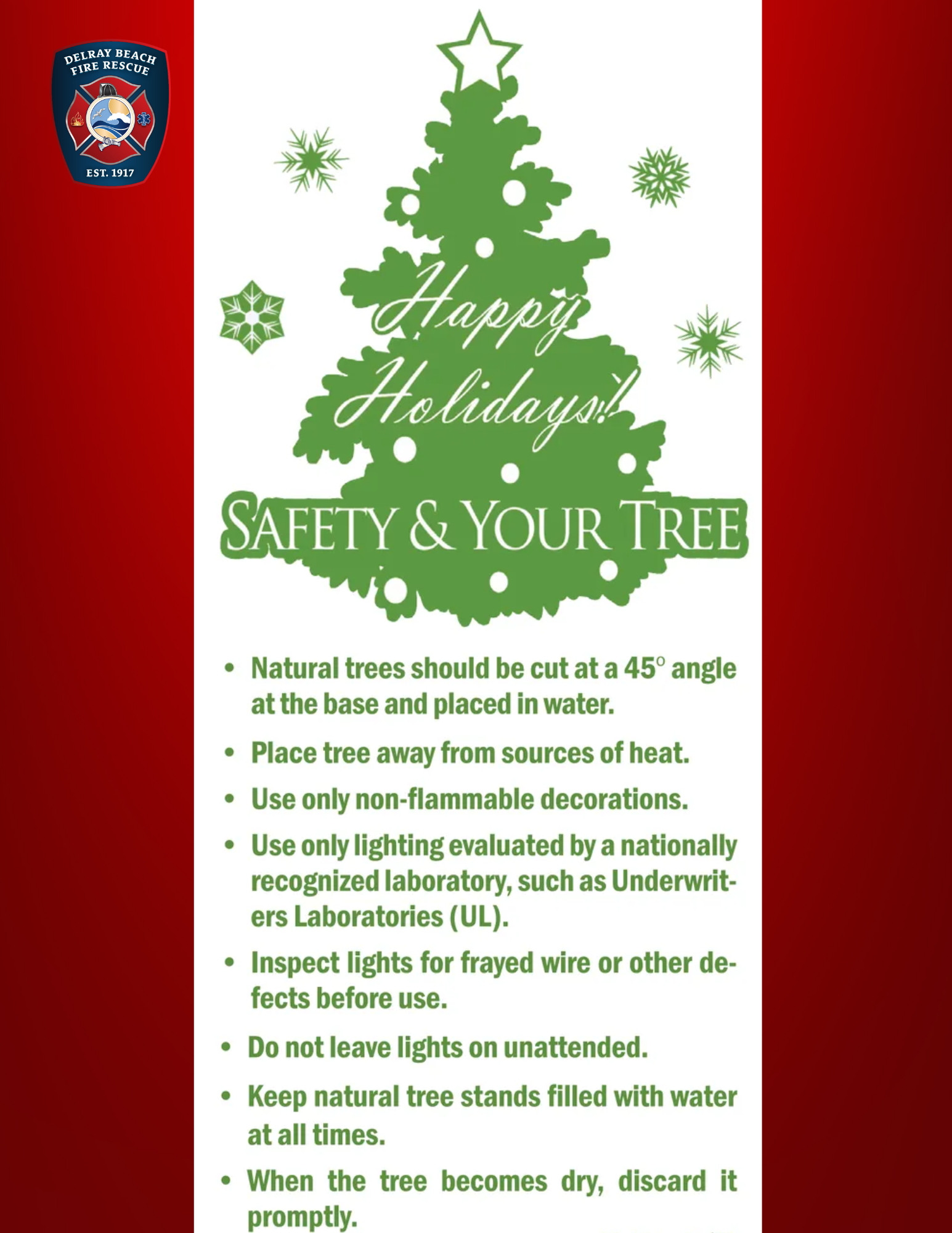 Christmas tree Safety Tips