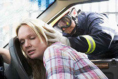 Woman passed out inside of a car.